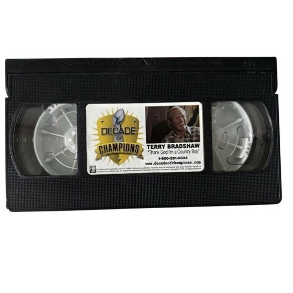 Pittsburgh Steelers Decade Of Champions Terry Bradshaw Thank God VHS Cassette